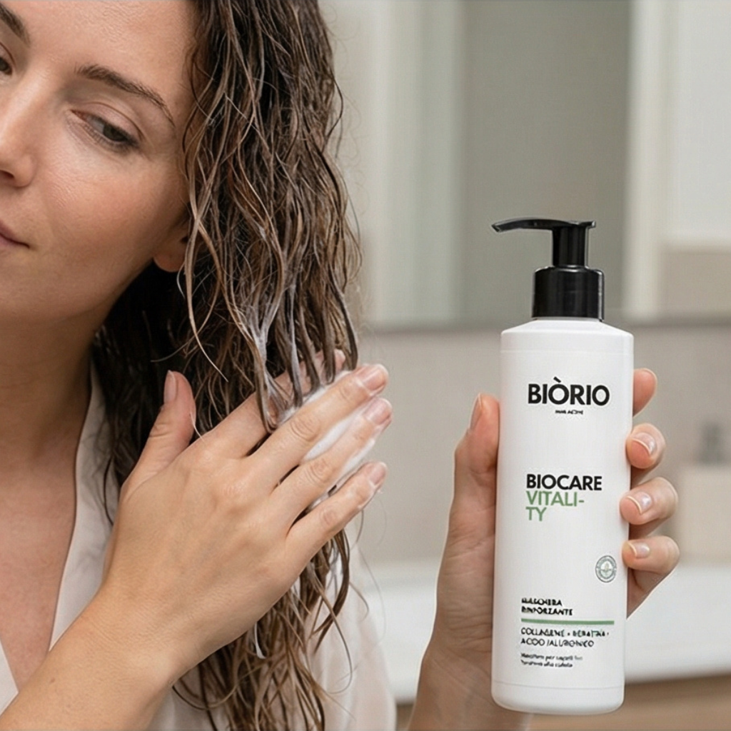 Mascarilla Fortificante para Cabello Fino y Propenso a la Caída Biocarevitality Fibra Fuerte e Hidratación 250 ml