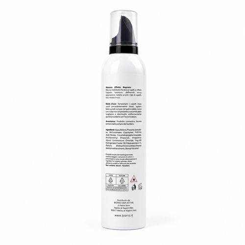 Biòrio Mousse Effetto Bagnato Capelli  Styling Wet Look, Definizione Naturale, Fragranza Latte e Vaniglia 300 ml
